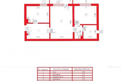 2 cam, etaj 1, 53 mp, fara imbunatatiri, zona Carrefour - 2