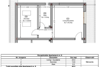 Apartament cu 2 camere semidecomandat în Florești - 7