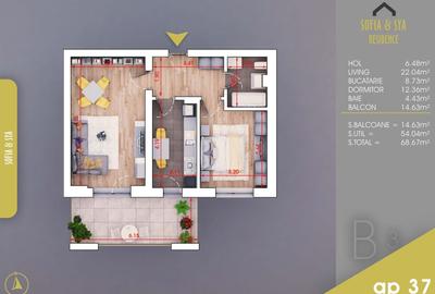 Apartament cu 2 camere decomandat în Titan - 4