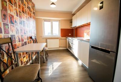 Burebista 3 camere,doua bai,mobilat si utilat ,81 mp+parcare inclusa 0%Comision - 13