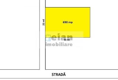 Voluntari - Matei Millo teren 690 mp utili, deschidere 22 ml