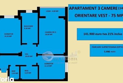 Apartament cu 3 camere în Valea Lupului - 14