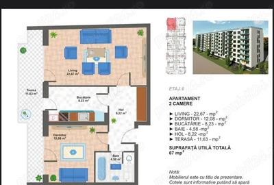 Anun? vanzare apartament 2 camere - bloc nou, 15 minute de metrou Aparatorii - 3