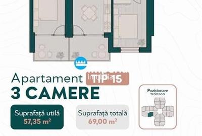 Apartament cu 3 camere decomandat în Podul de Fier - 5