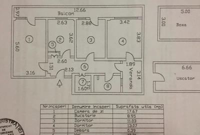 Apartament 3 camere zona Calarasilor, etaj intermediar, balcon 12mp - 4