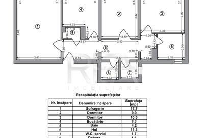 Apartament cu 3 camere decomandat, mobilat în Tineretului - 13