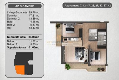 Apartament cu 3 camere semidecomandat în Cotroceni - 8