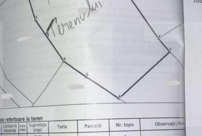 Teren de 747 mp, în Grigorescu