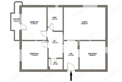 Apartament cu 3 camere decomandat, mobilat în Terezian - 11