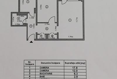 Apartament cu 2 camere decomandat în Titan