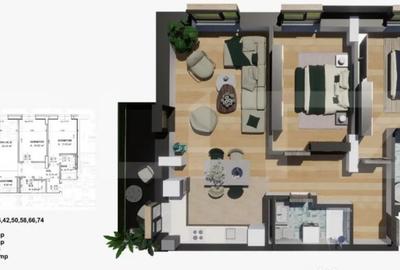 Apartament cu 3 camere decomandat în Valea Rosie - 5