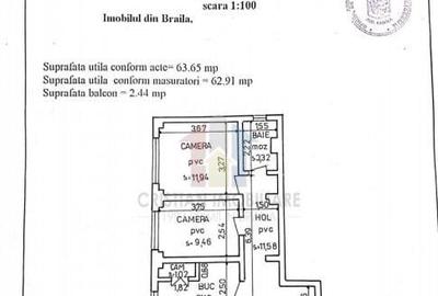 3 camere, confort 1 decomandat, 64 mp, Viziru 3 - 2