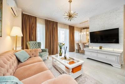 Apartament mobilat si utilat Lux in Belvedere + centrala proprie + parcare inclusa+ 2 bai + AC - 1