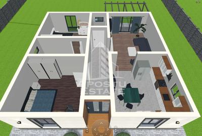 Casa individuala pe parter, 4 camere si 2 bai, 530 mp teren - 14