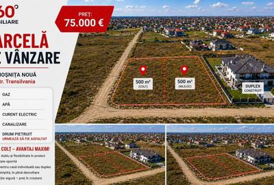 Teren Construcții intravilan de 505 mp, în Moșnița Nouă - 1