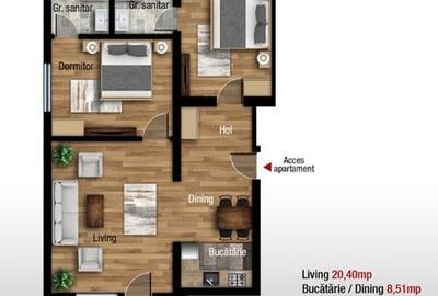 Apartament cu 3 camere decomandat în Zamora - 4