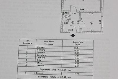 Apartament cu 3 camere semidecomandat în Colentina
