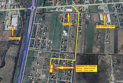 Teren comercial Mosnita, in spate la Kaufland - 1057 servicii, 1014 zona verde - 2