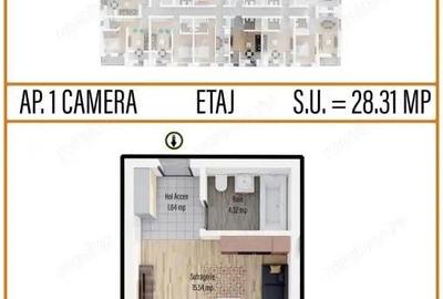 Garsoniera confort 1, bloc nou, etaj 2, strada TINERETULUI - CHIAJNA - 1