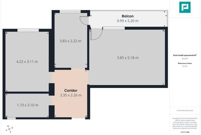 Apartament 2 camere 55,5 mp  la gri – Giroc - 6
