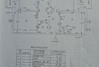 Apartament cu 3 camere decomandat în Central
