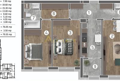 Apartament cu 3 camere decomandat în Central - 12