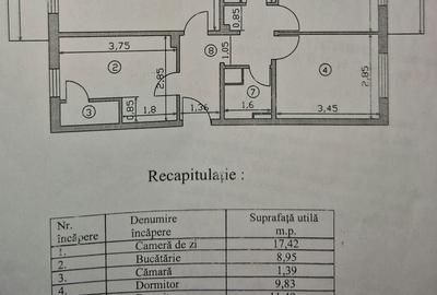 Apartament cu 3 camere decomandat în Școlilor - 1