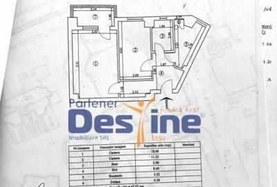Centru - apartament 2 camere mobilat utilat 52mp decomadat - 1