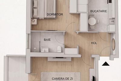 Apartament cu 2 camere decomandat, mobilat în Obor