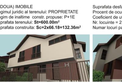 Duplex cu 4 camere cu Teren 300 Mp în Domnești