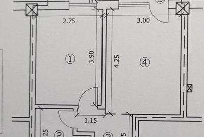 Apartament cu 2 camere semidecomandat în Central - 1