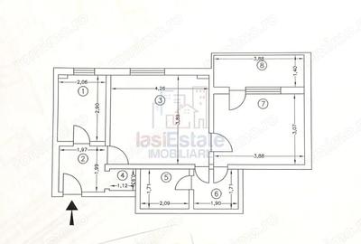 Apartament cu 2 camere semidecomandat în Podu Roș - 1