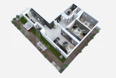 Apartament 3 camere, 82mp utili, terasa 70mp, zona Torontalului - 2