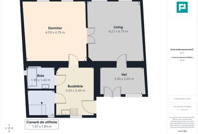Casă individuală cu 3 camere cu Canalizare în Aurel Vlaicu - 19