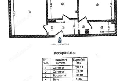 Apartament cu 2 camere decomandat în Brâncoveanu