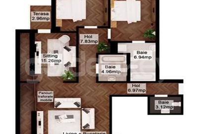 Apartament spatios cu 3 camere, 2 bai | Piata Dorobanti - 11