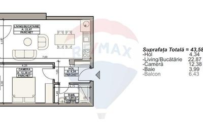 Apartament 2 camere BLOC NOU