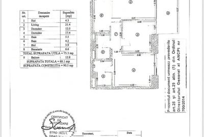 Apartament cu 3 camere decomandat, mobilat în Barbu Văcărescu - 11
