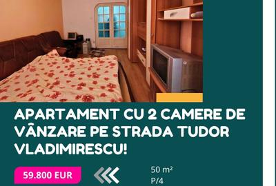 Apartament cu 2 camere de vânzare pe strada Tudor Vladimirescu! - 1