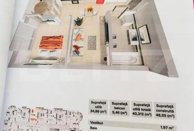Apartament cu un dormitor tip studio, Ared Mobilat si Utilat - 8