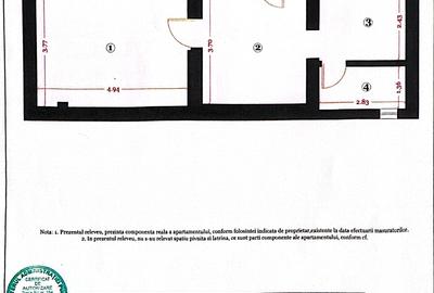 Apartament cu 2 camere semidecomandat în Central