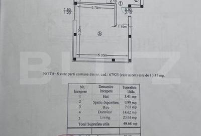 Apartament cu 2 camere în Breazu