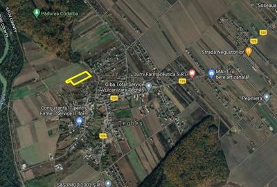 Domnesti-Teghes, 10000mp, 50X200, intravilan, acces 2 strazi, utilitati in zona - 2