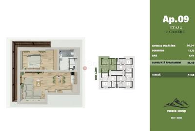 Apartament cu 2 camere decomandat, mobilat în Poiana Brașov - 4