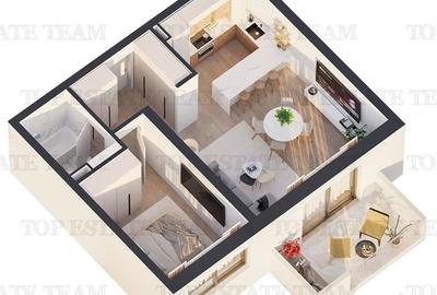Apartament cu 2 camere decomandat în Antiaeriană - 14