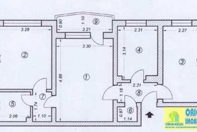 Apartament cu 3 camere semidecomandat în Tomis III