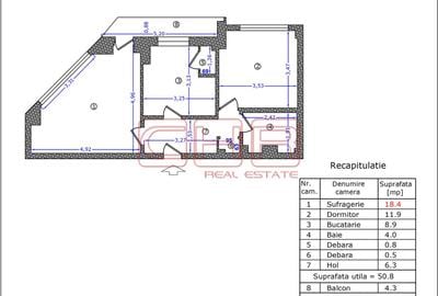 Apartament cu 2 camere decomandat în Ultracentral