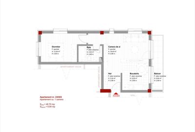 Apartament 2 camere ,47mp semifinisat, Marasti - 3