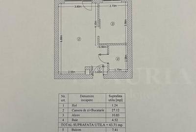 Apartament cu 2 camere semidecomandat, mobilat în Domenii - 10
