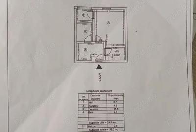 Garsonieră decomandată în Republicii - 2